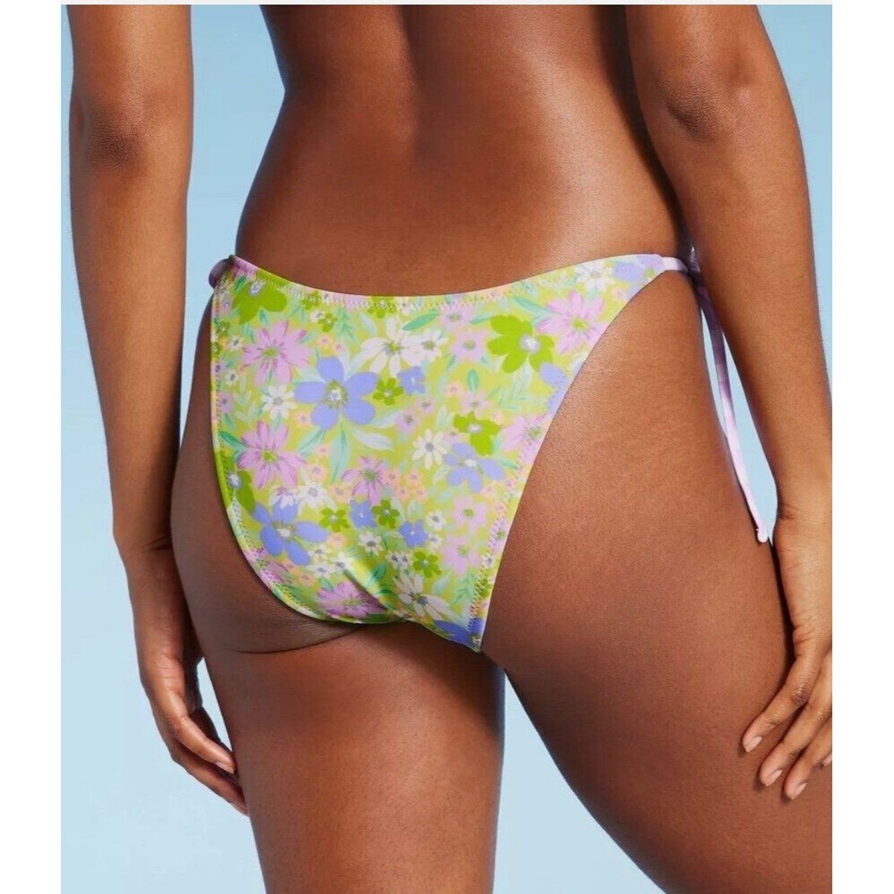 NWT Wild Fable Reversible Side-tie extra high leg cheeky Bikini Bottom